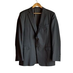 Ermenegildo Zegna Will Fit Rom Gray Pink Pinstripes Jacket, 50 R